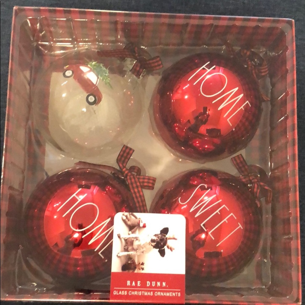 Rae Dunn glass ornaments